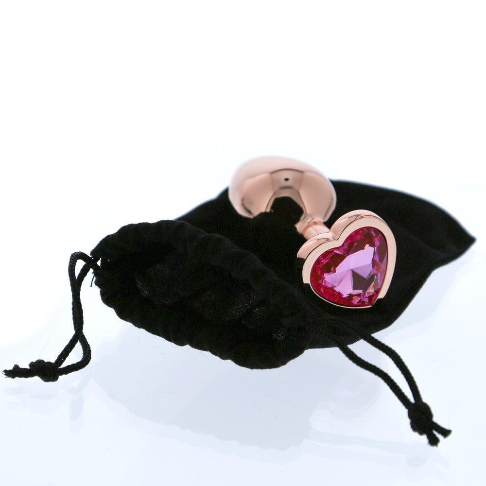 Gleaming Love Crystal Butt Plug Set 3 Pcs. Rose Gold