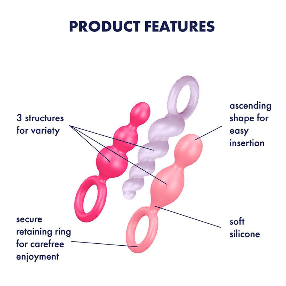 Set of 3 pcs. Satisfyer Plugs silicone anal toys