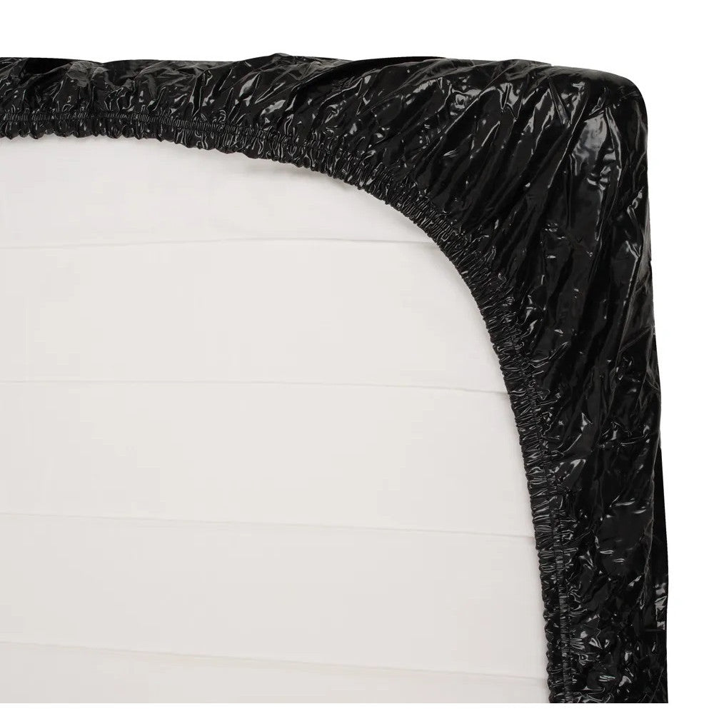 Sex bed linen with vinyl elastic Lack 220 x 220 black