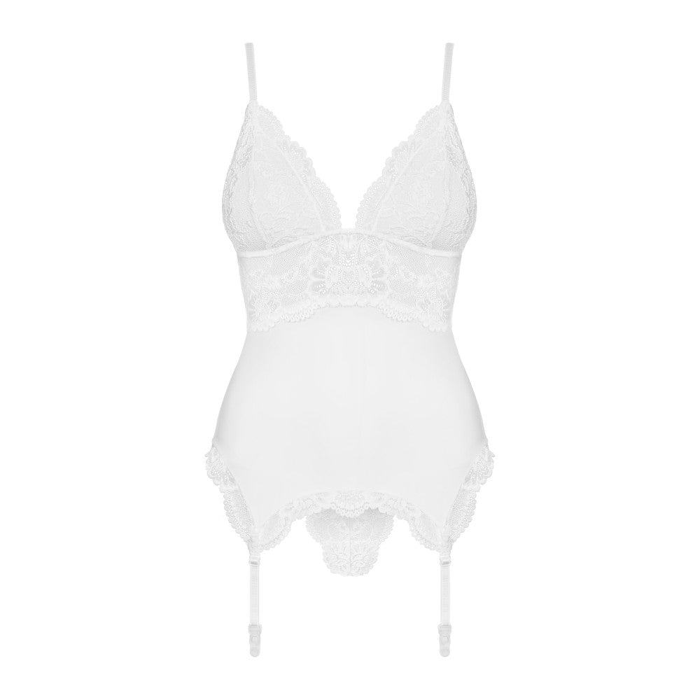 Sexy Corset & Thong Set Obsessive White