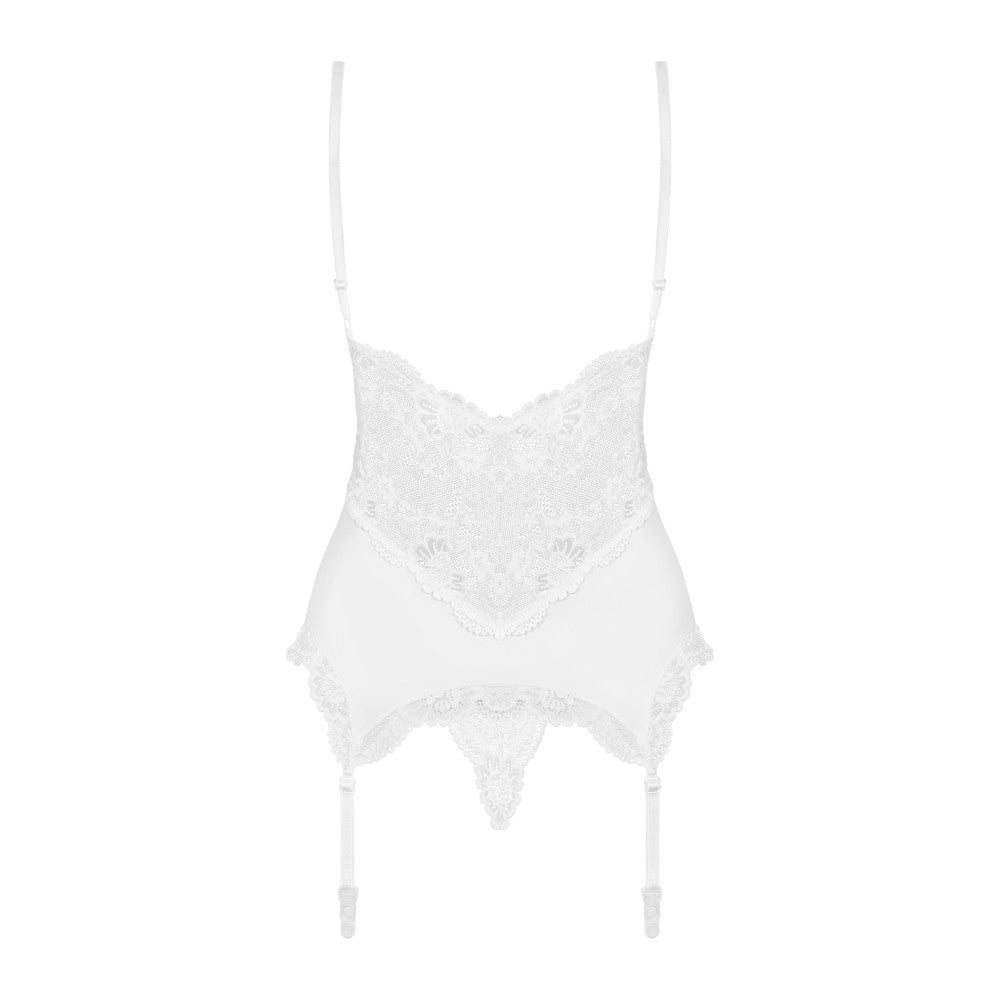Sexy Corset & Thong Set Obsessive White