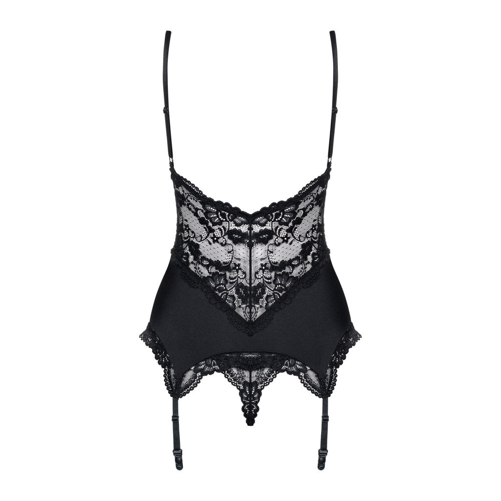 Sexy corset and thong set Obsessive black