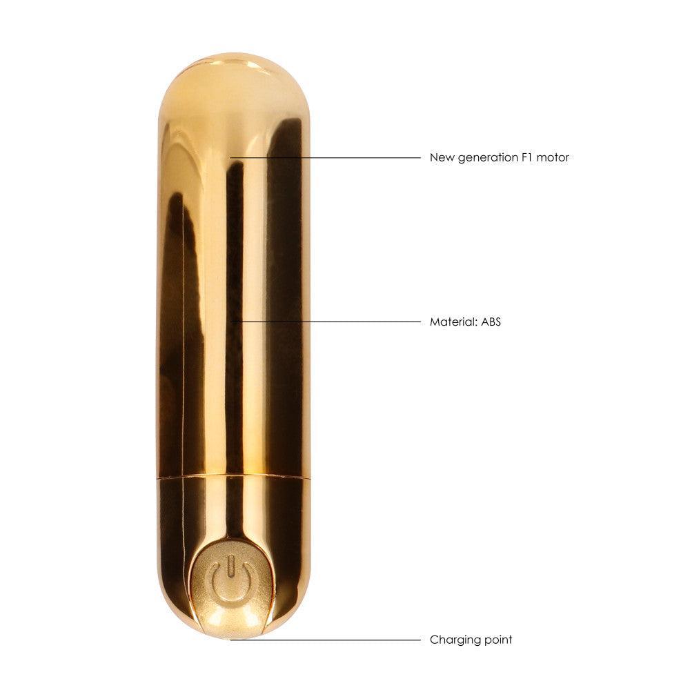 Shots rechargeable bullet vibrator golden