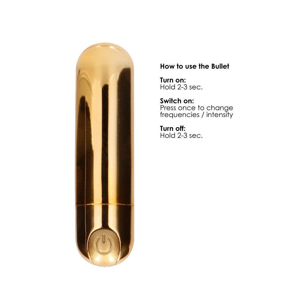 Shots rechargeable bullet vibrator golden
