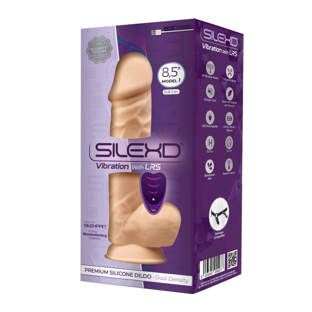 SilexD Vibrating Realistic Double Layer Remote Control Dildo 8.5"