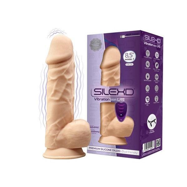 SilexD Vibrating Realistic Double Layer Remote Control Dildo 8.5"