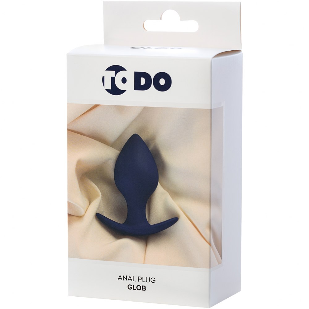Silicone Butt Plug with moving ball Glob purple M