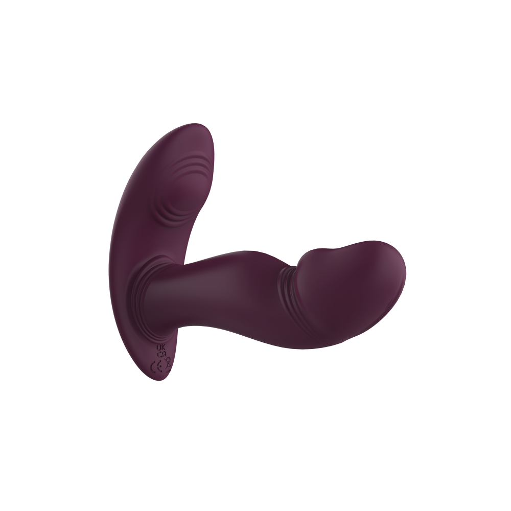Silicone G-spot Vibrator with Clit Stimulator and Remote G-spot Hitter