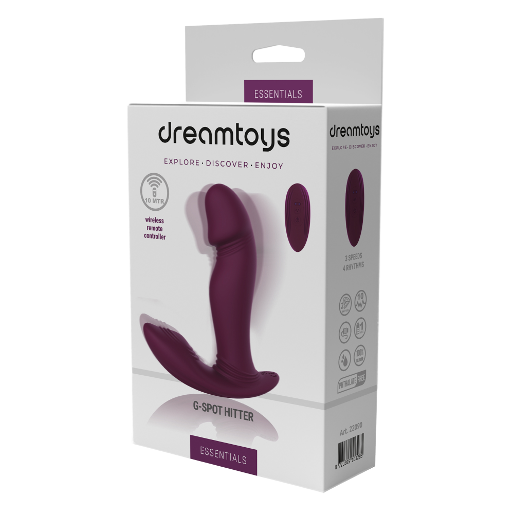 Silicone G-spot Vibrator with Clit Stimulator and Remote G-spot Hitter