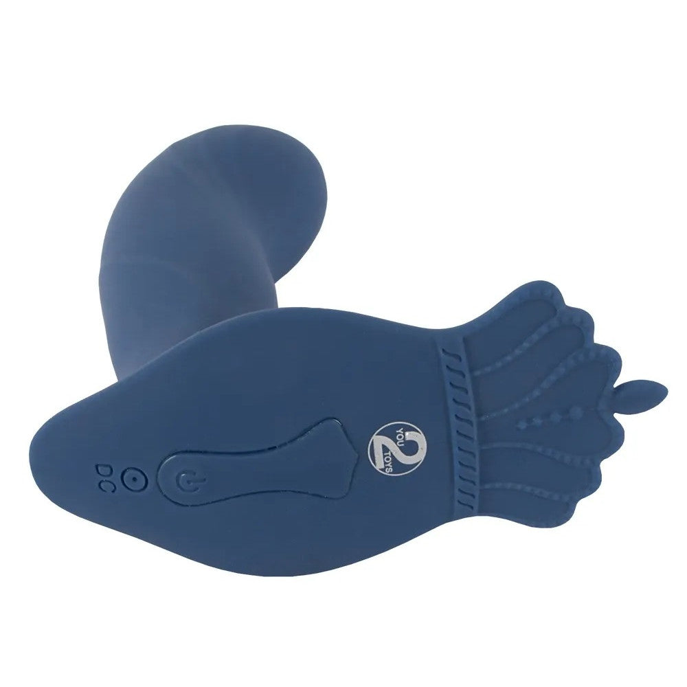 Silicone Prostate Stimulator with Remote Vibrating Butt Plug