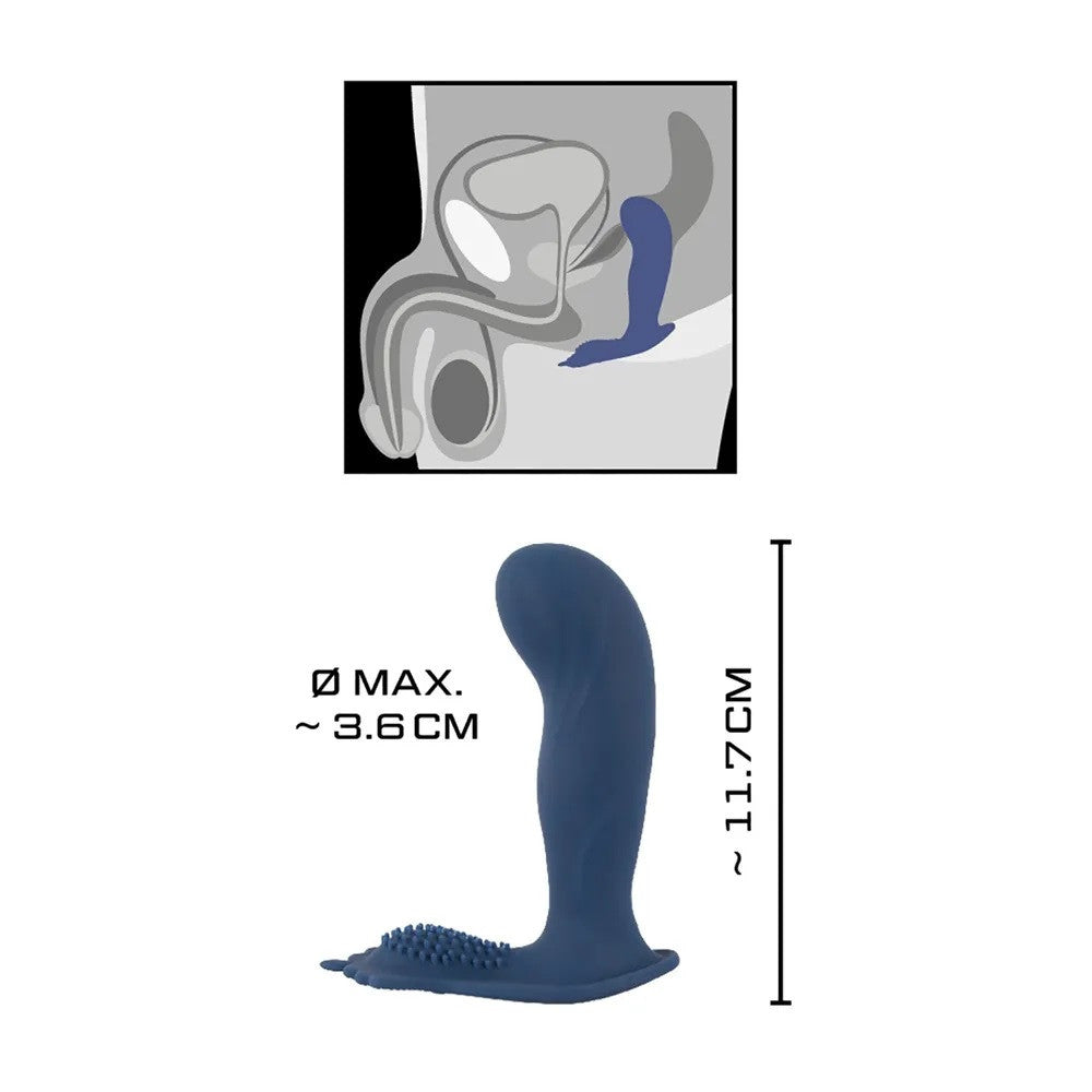 Silicone Prostate Stimulator with Remote Vibrating Butt Plug