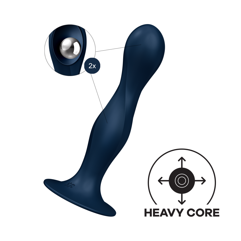 Silicone Satisfyer Double Ball-R Dildo Blue