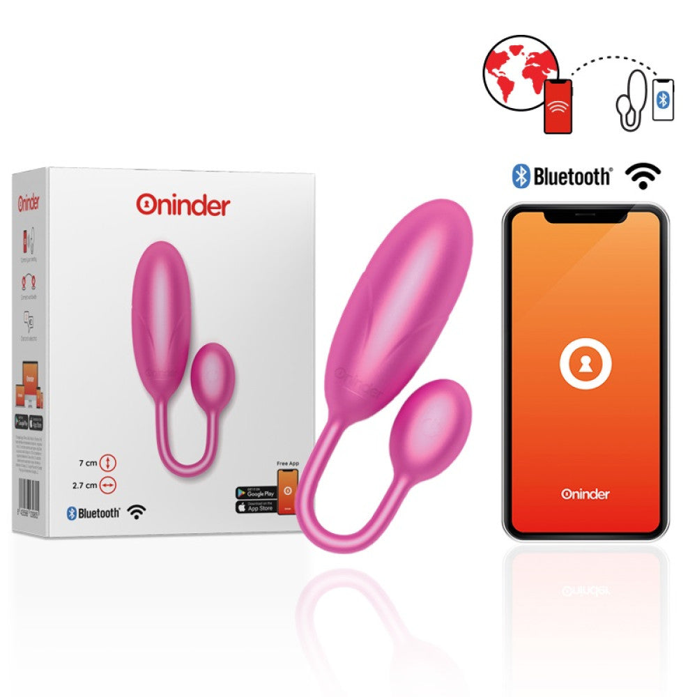 Silicone Vibro Egg with App Oninder Denver Pink