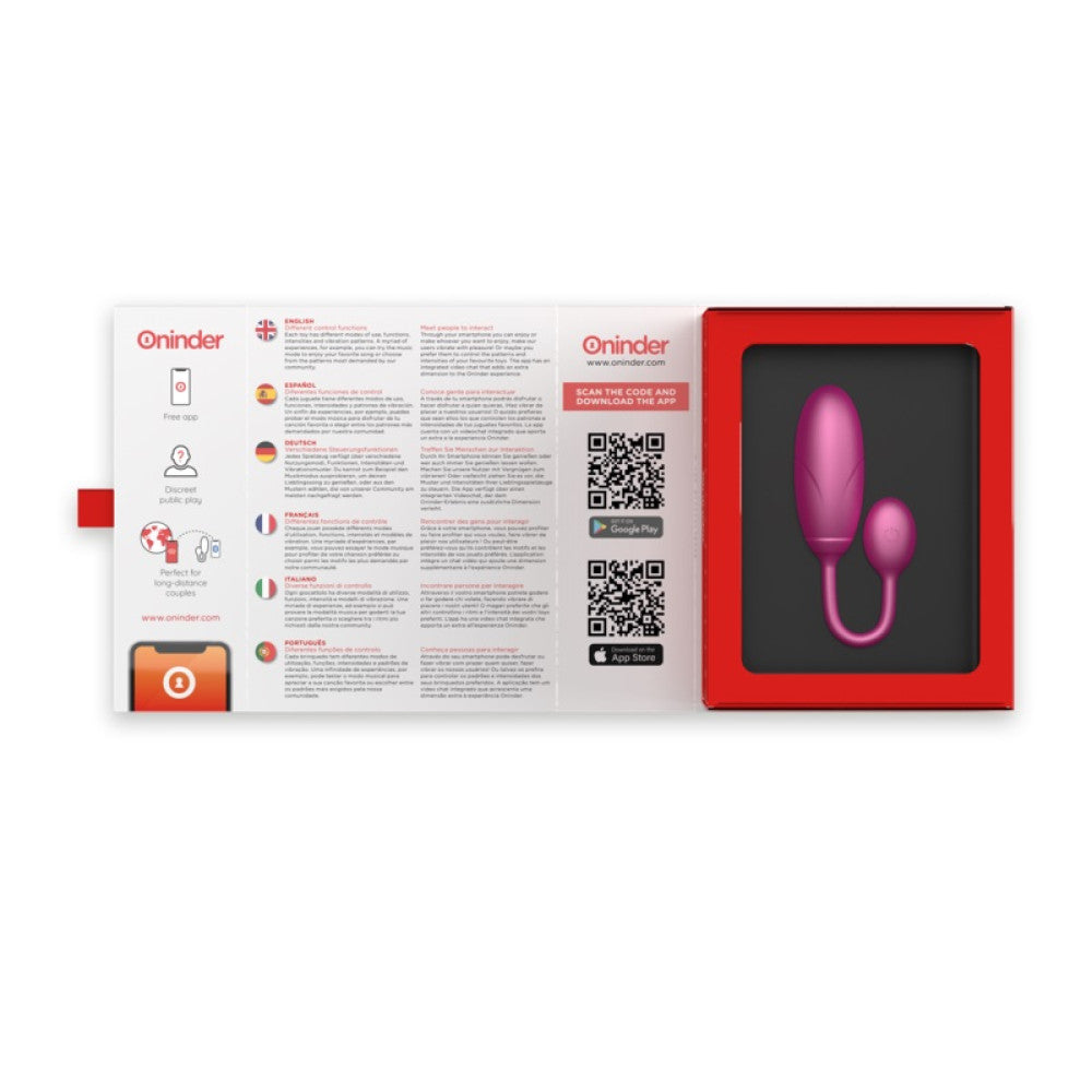Silicone Vibro Egg with App Oninder Denver Pink