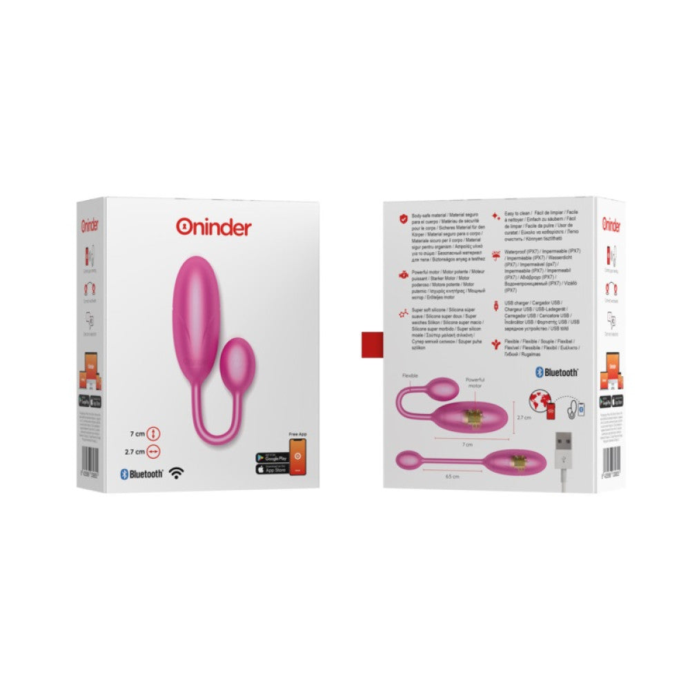 Silicone Vibro Egg with App Oninder Denver Pink