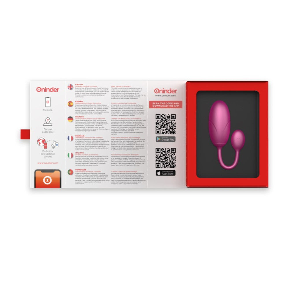 Silicone Vibro Egg with App Oninder Tokyo Pink