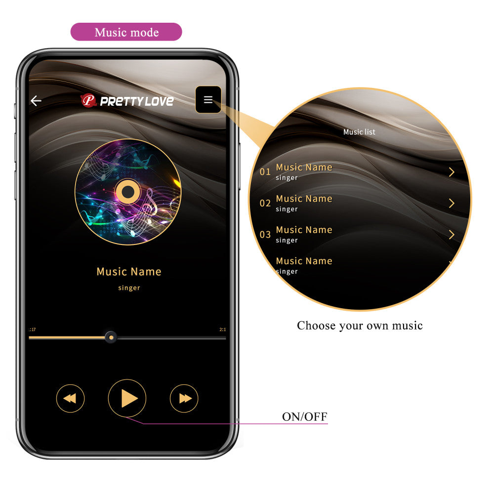 Silicone Vibro Egg with Mobile App Fisherman Purple