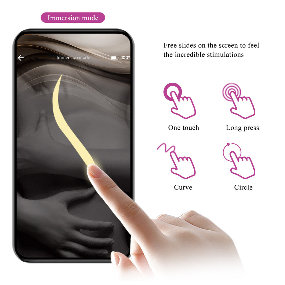 Silicone Vibro Egg with Mobile App Fisherman Purple