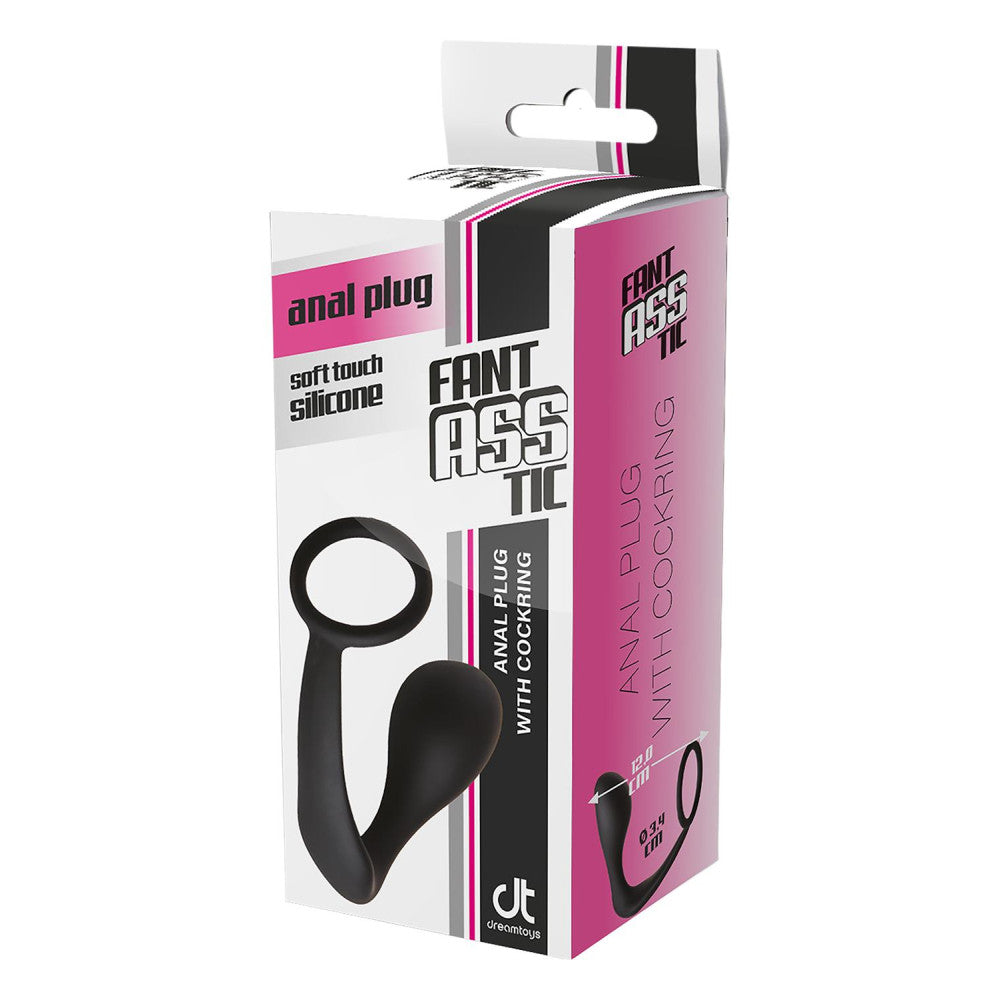 Silicone butt plug with cock ring Fantasstic