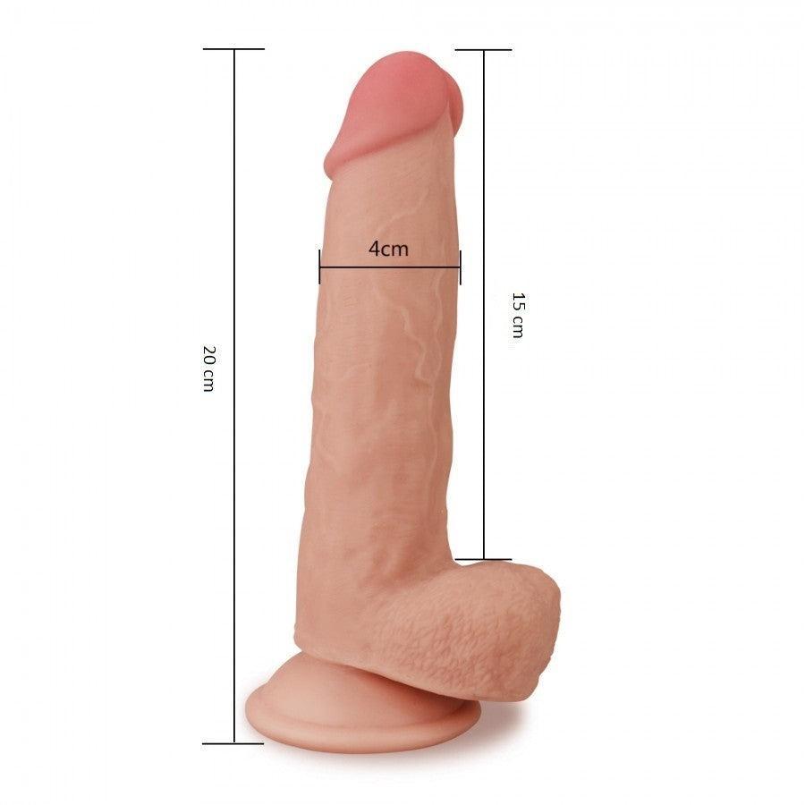 Skinlike Cock 7" Flexible Realistic Double Layer Cyber Skin Dildo