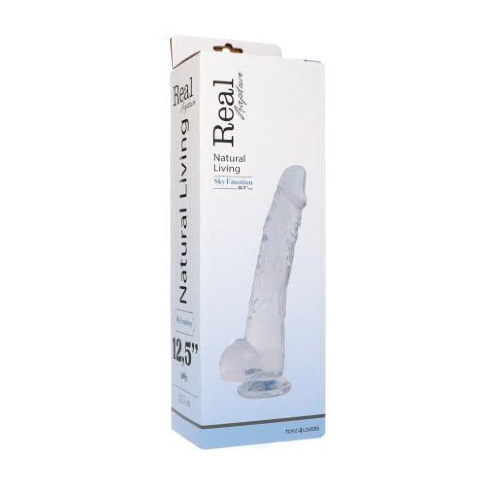 Sky Emotion Large Realistic Testicle Dildo 32 cm Transparent