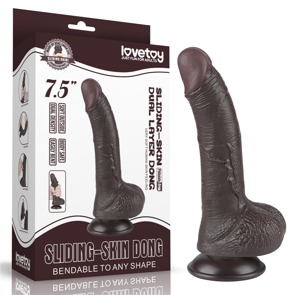 Sliding-skin Dong dildo 7.5"
