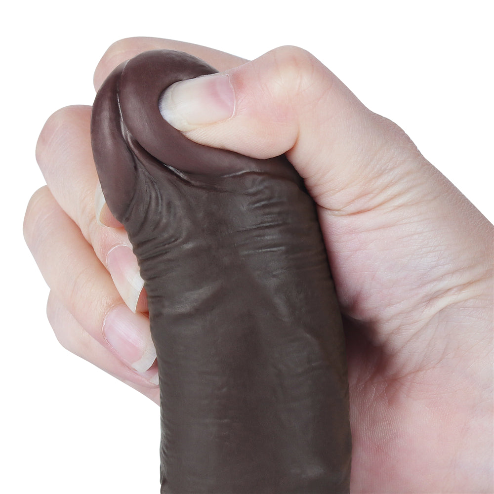 Sliding-skin Dong dildo 7.5"