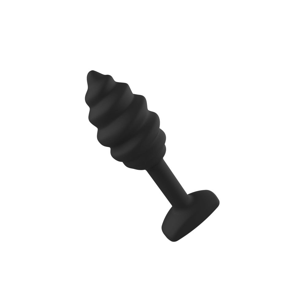 Small Embossed Toyjoy Swirl Silicone Butt Plug