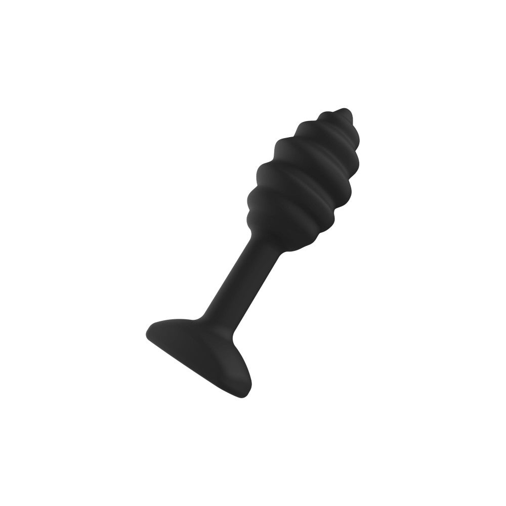 Small Embossed Toyjoy Swirl Silicone Butt Plug