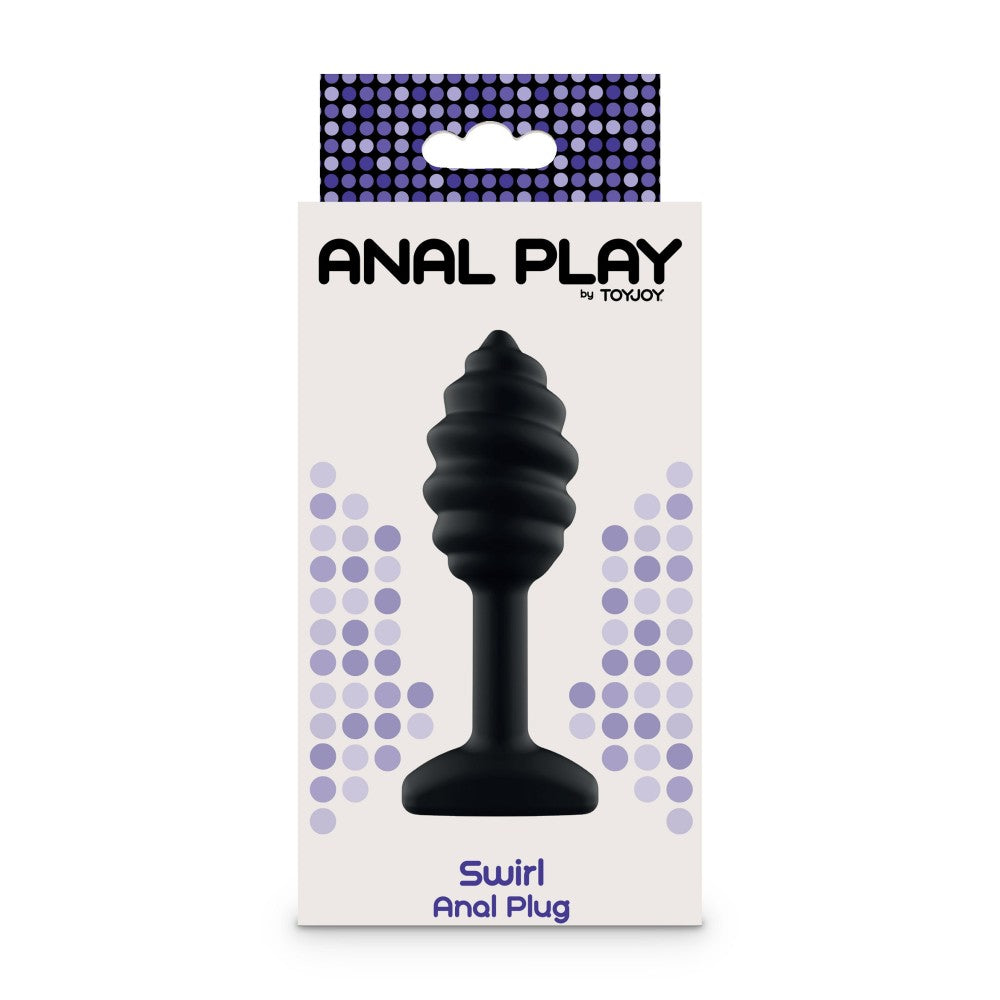 Small Embossed Toyjoy Swirl Silicone Butt Plug