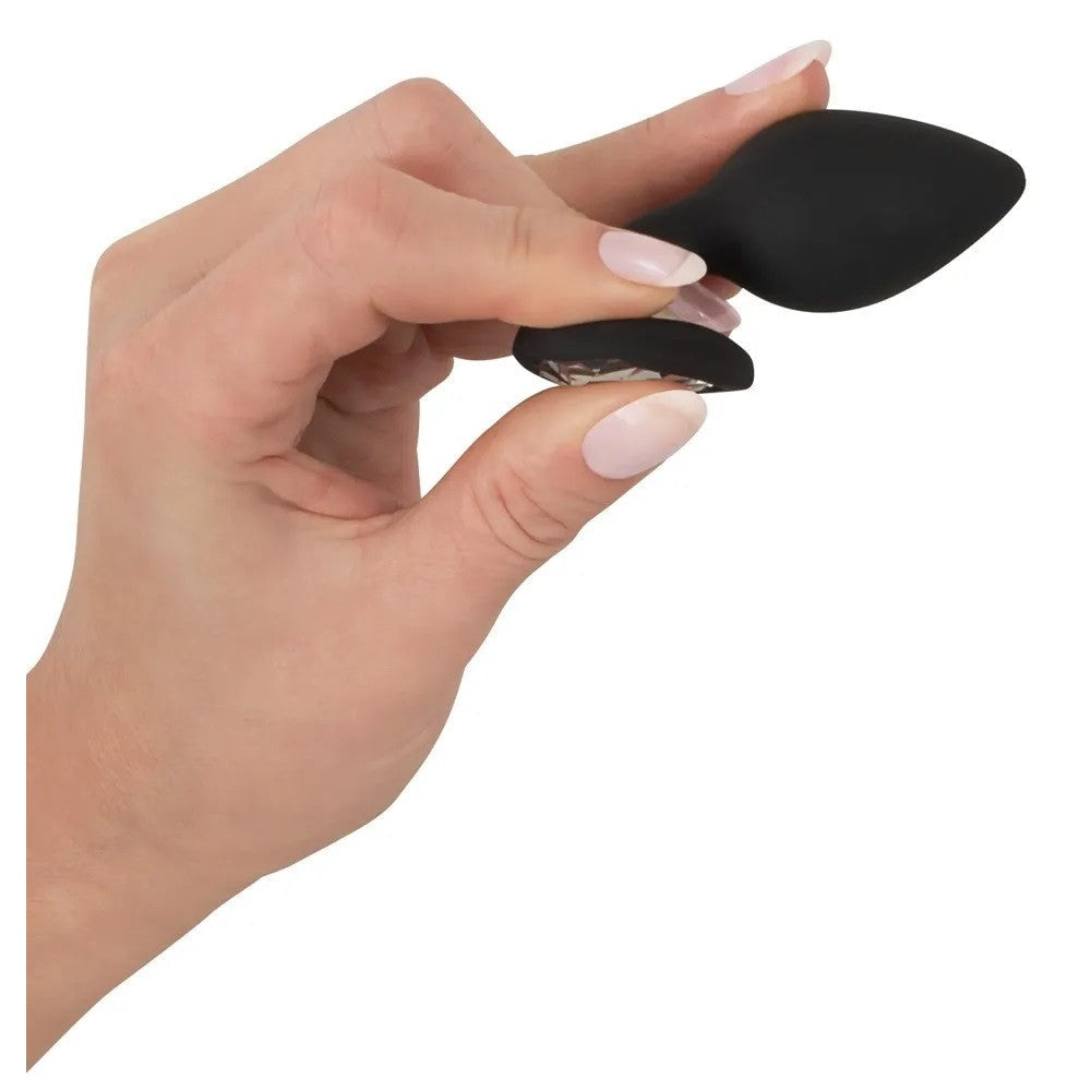 Small Silicone Crystal Heart Butt Plug