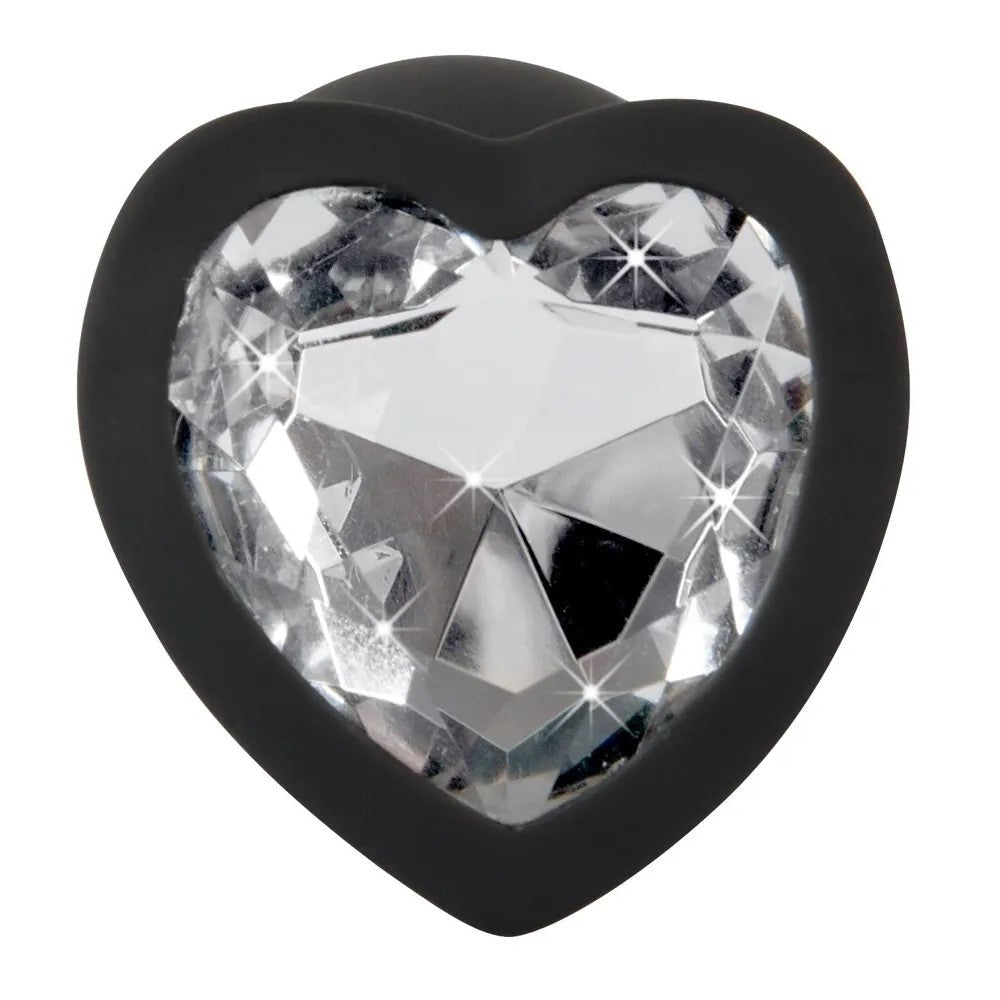 Small Silicone Crystal Heart Butt Plug