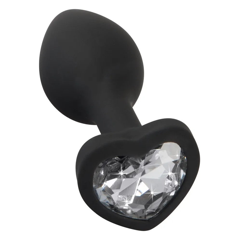 Small Silicone Crystal Heart Butt Plug