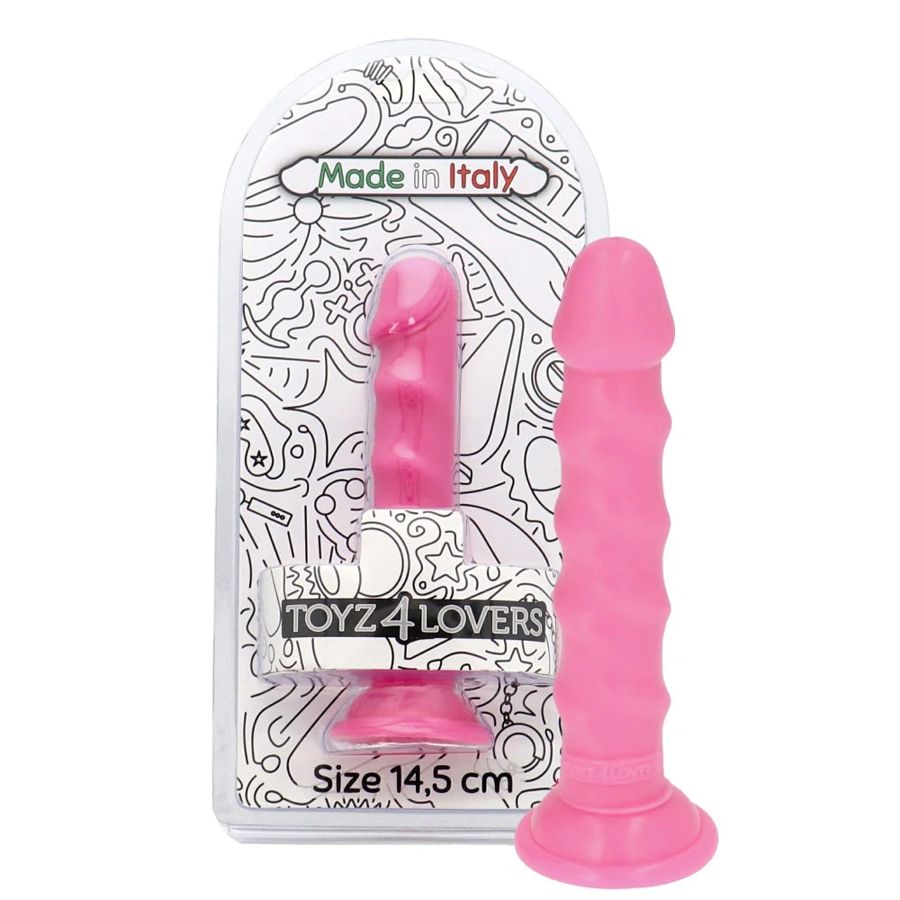 Small Textured Butt Plug with Vacuum Base Ugo Pink