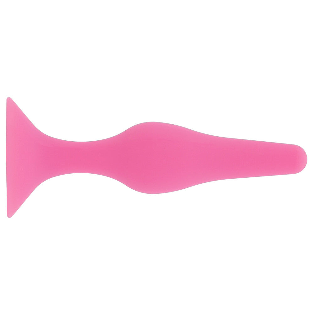 Small butt plug made of 100% silicone Glamy Soft Plug S pink