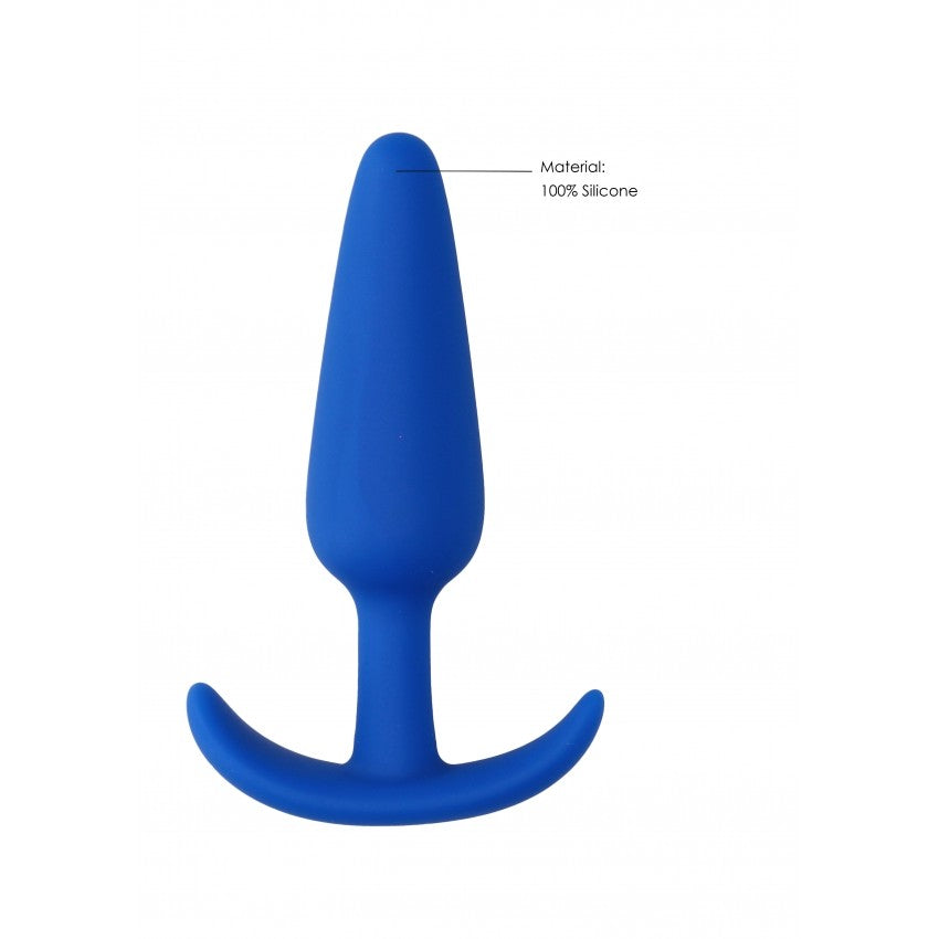 Small silicone anal dilator Slim blue