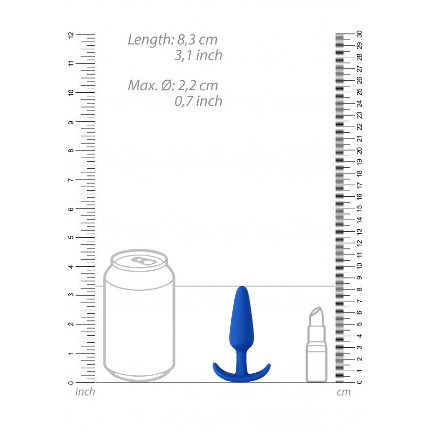 Small silicone anal dilator Slim blue