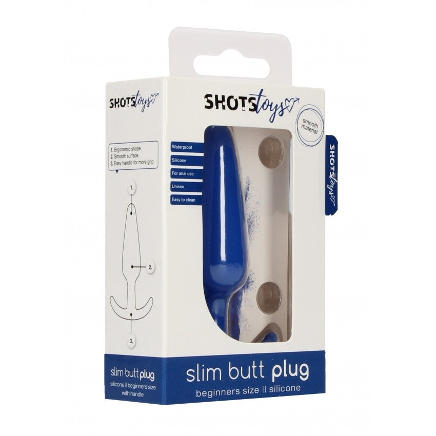 Small silicone anal dilator Slim blue