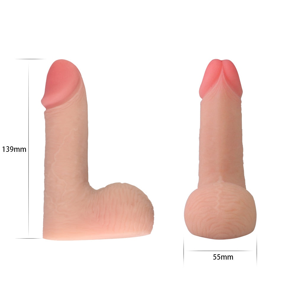 Soft Realistic FTM Dildo Skinlike Limpy Cock 5.5"