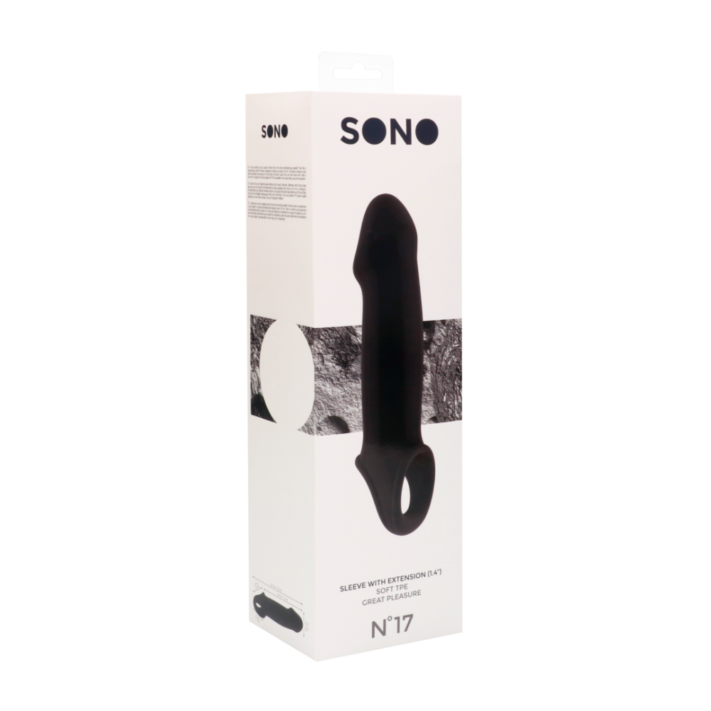 Sono #17 Big Realistic Cyber Skin Penis Extender Black