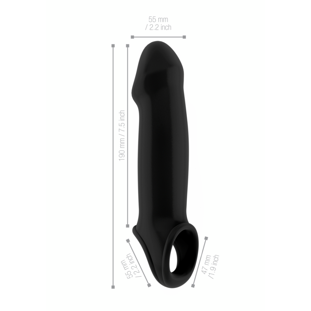 Sono #17 Big Realistic Cyber Skin Penis Extender Black