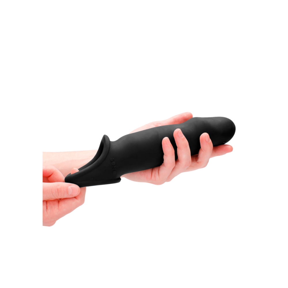Sono #17 Big Realistic Cyber Skin Penis Extender Black