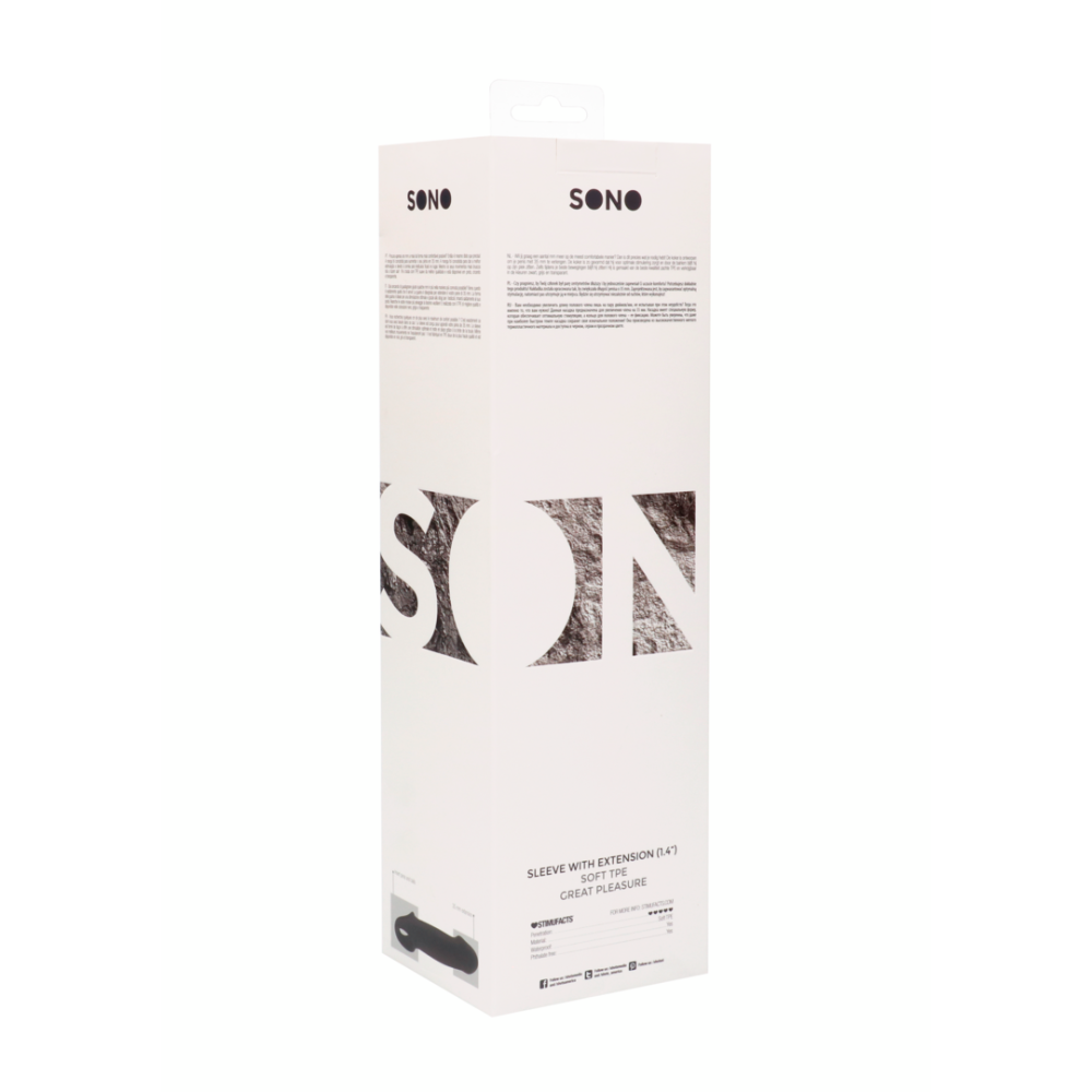 Sono #17 Big Realistic Cyber Skin Penis Extender Black