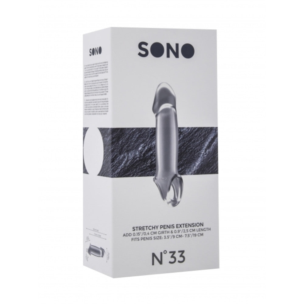 Sono #33 Cyber Skin Stretchable Penis Extender with Ball Strap Transparent