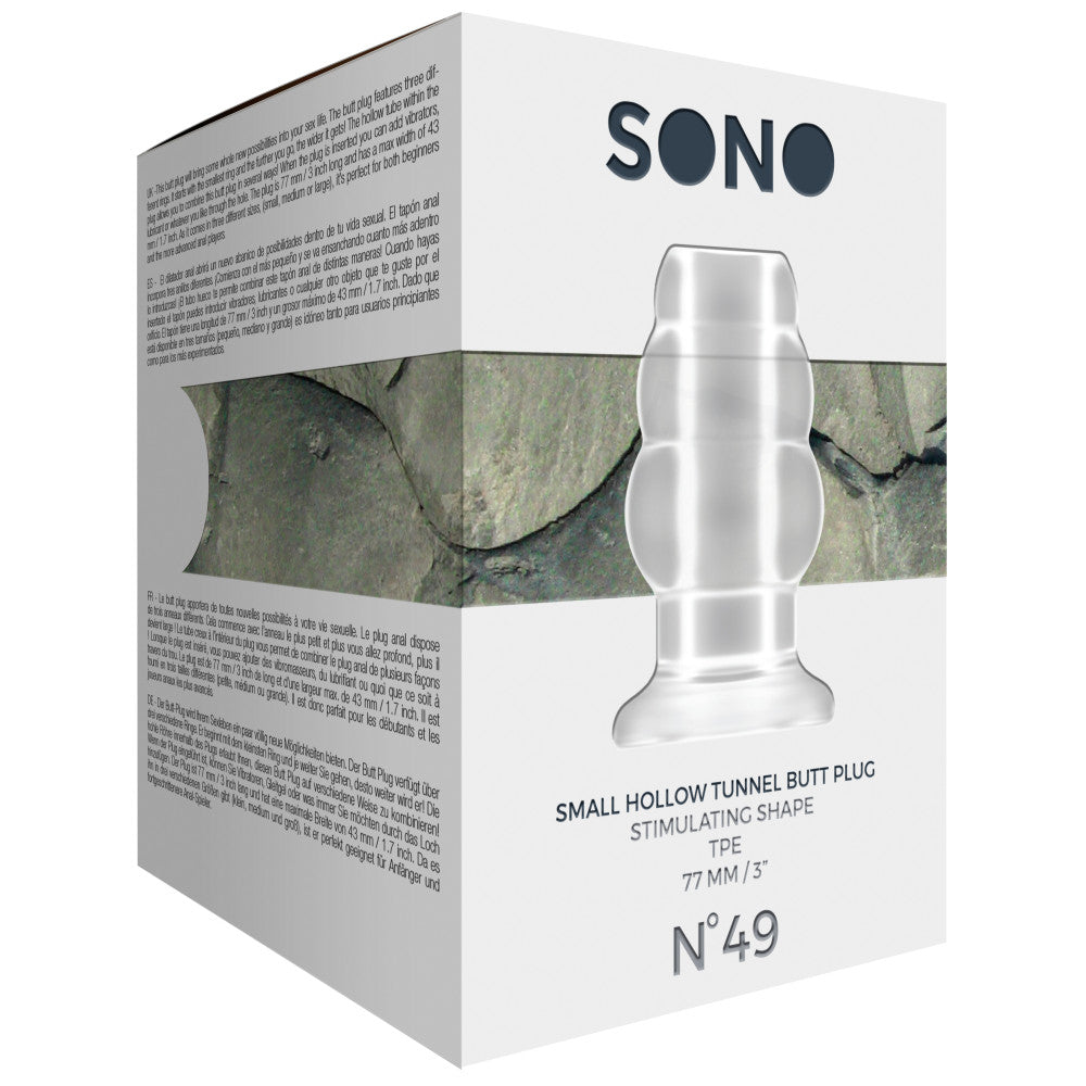 Sono #49 Hollow Butt Plug Transparent