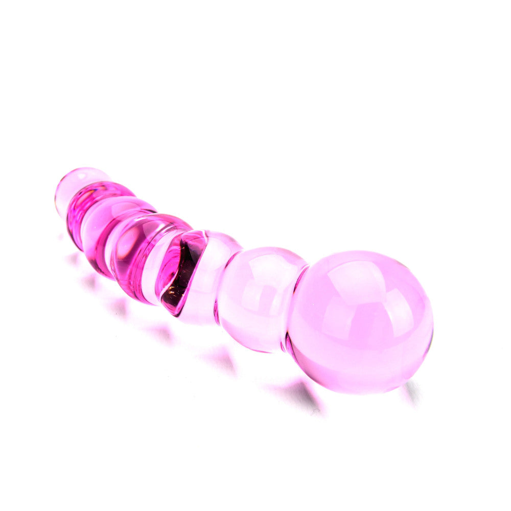 Spectrum Textured Curved Glass Stimulator Pink