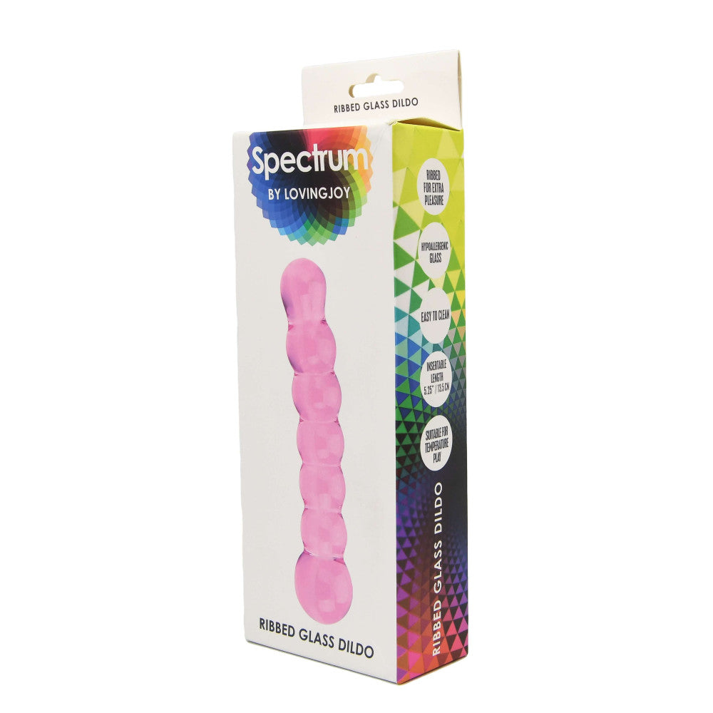 Spectrum Textured Curved Glass Stimulator Pink