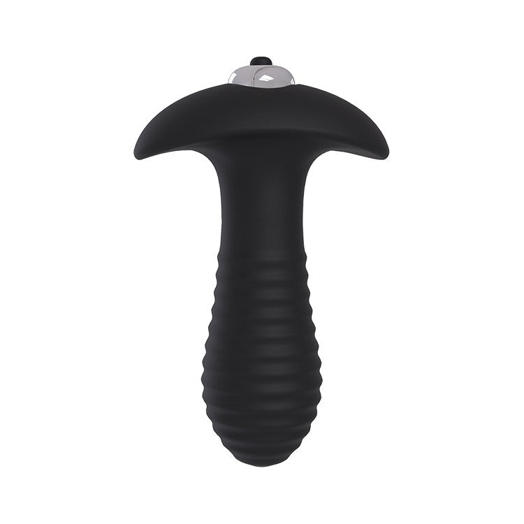 Spiral Vibrating Butt Plug Black