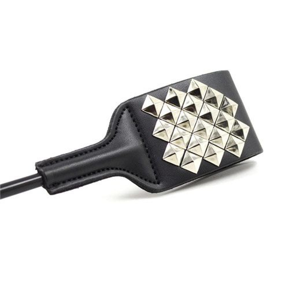 Square Spot Riding Crop Spanker Black