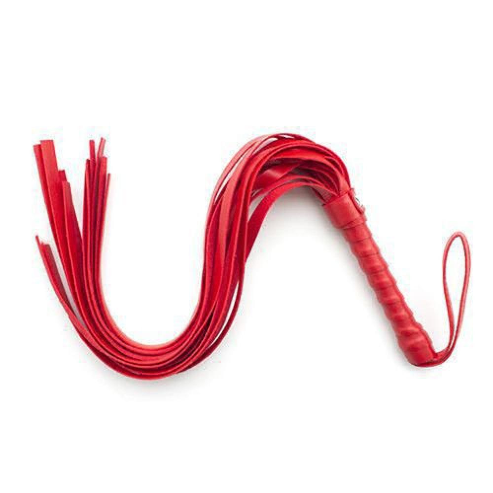 BDSM Fringed Flogger Whip Red